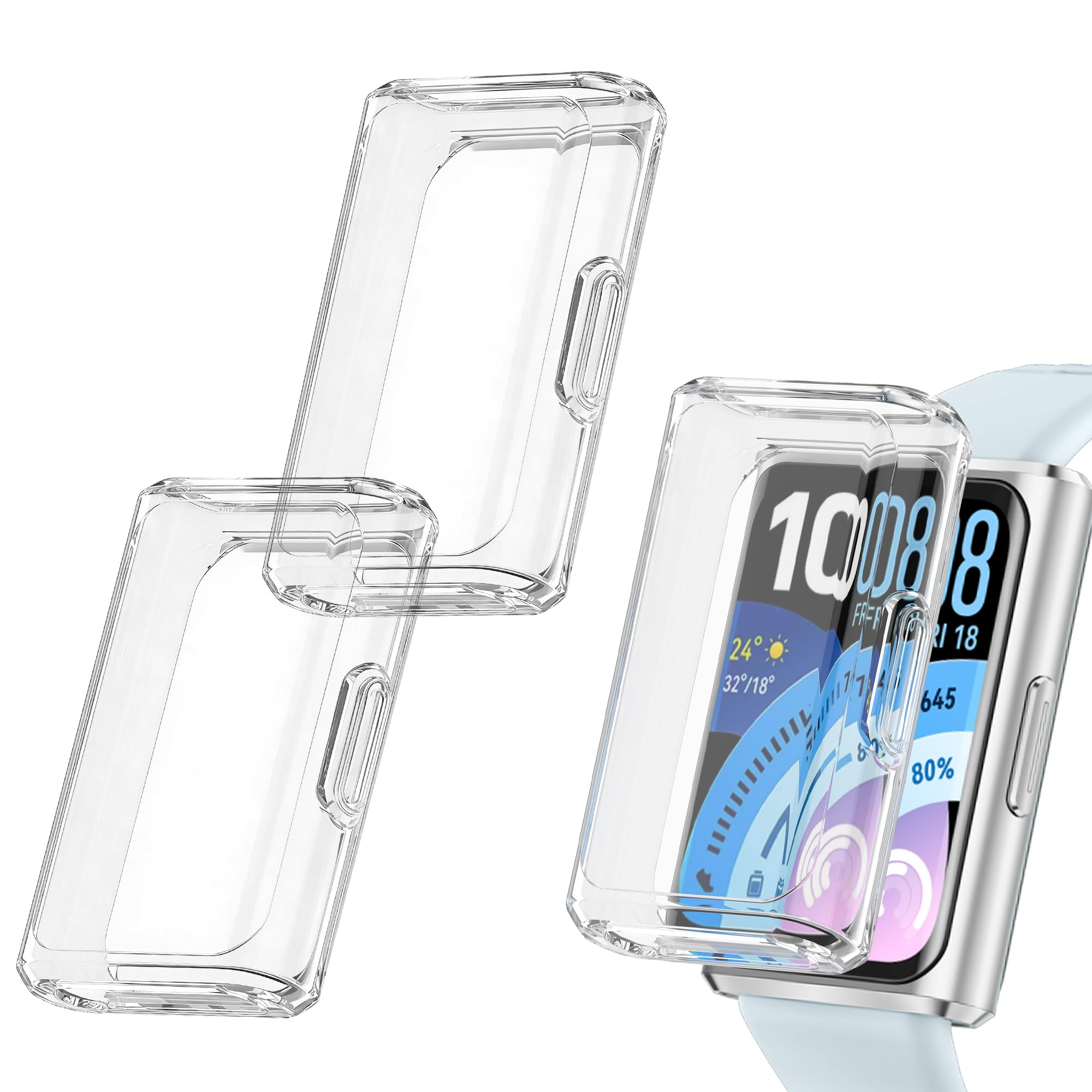 NEWZEROL 3 sztuki pokrowców ochronnych do Huawei Band 11 Pro, pełne pokrycie, zderzak TPU, elastyczne etui z ochroną przed zadrapaniami do Huawei Band 11 Pro – przezroczyste