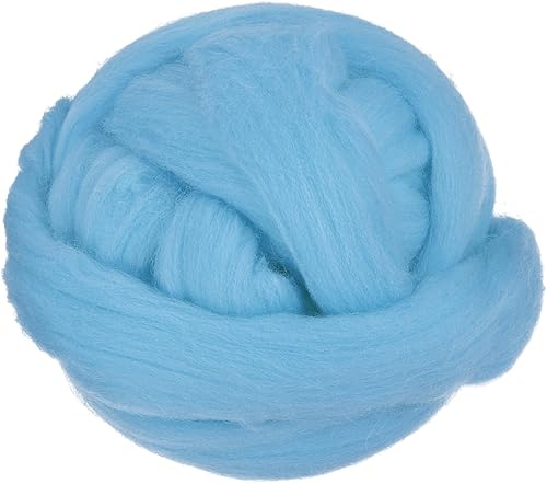 Miniatura 10 de uxcell Lana de fieltro con aguja, hilo de lana de fibra natural de 3.5 onzas para fieltro húmedo, manualidades, materiales de bricolaje (negro)