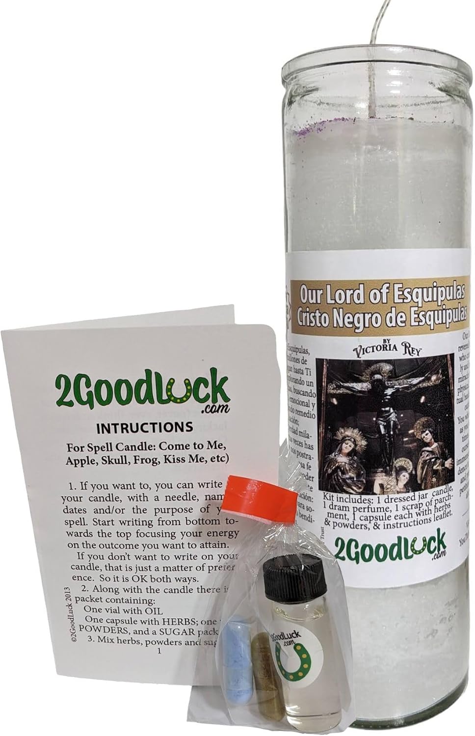 Our Lord of Esquipulas Dressed Candle - Cristo Negro De Esquipulas