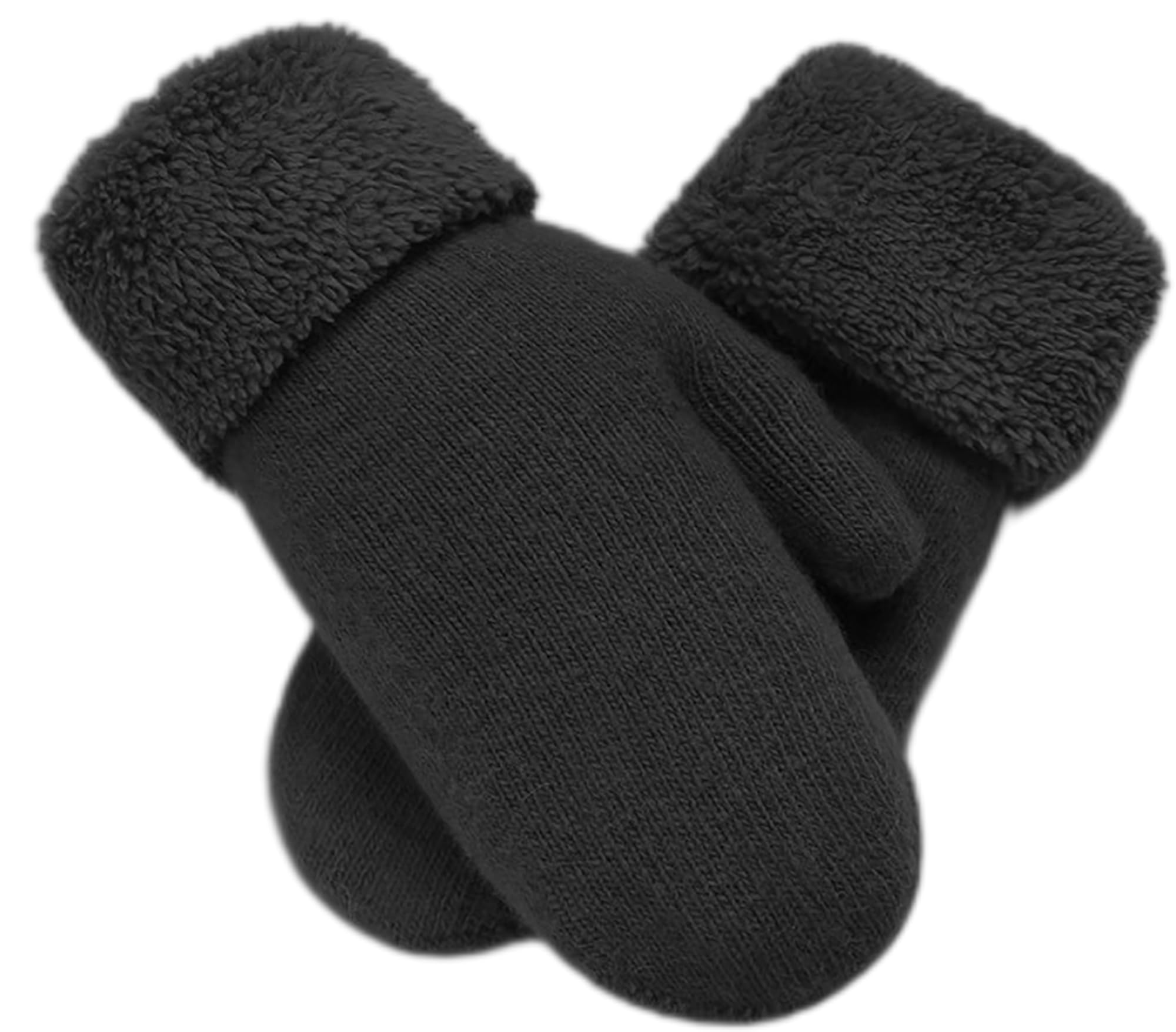 INOGIHWinter Warm Mittens Cold Weather Gloves for Women - Soft lining Thick Crochet Cable Knit Gloves
