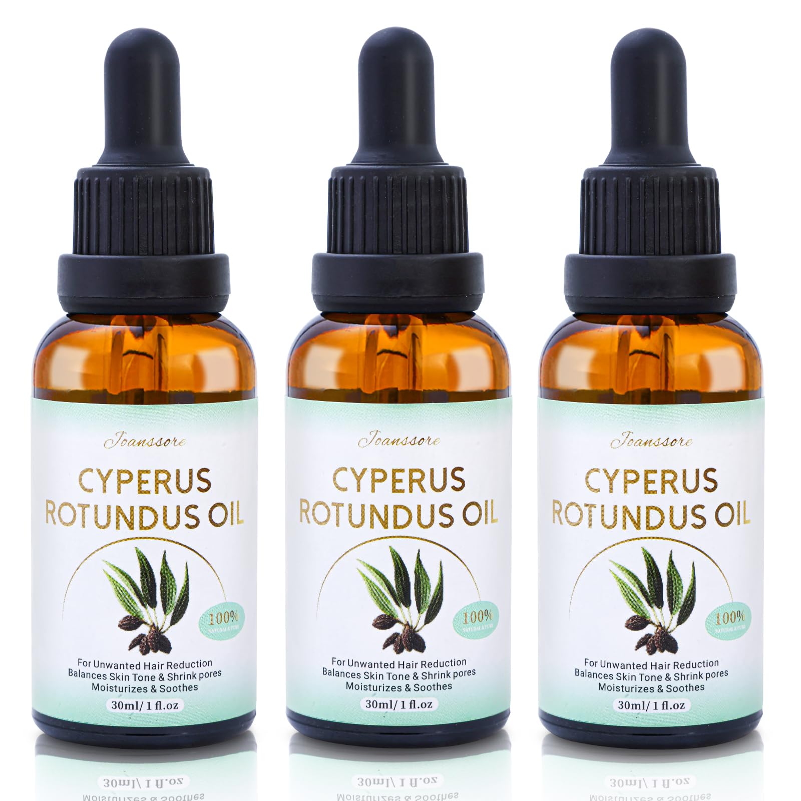 3 Pack Cyperus Rotundus Oil For Hair Removal, Cypress Rotundus Oil Reduces Unwanted Hair Growth, Moisturizing Soothing Cyperus Oils For Reducing Body