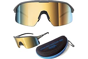 Polarized Cycling Sunglasses for Men, Protect Your Eyes with Gold Lens Sunglasses