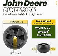 Vista 3 de KUAFU Juego de 4 ruedas de cubierta de 38 pulgadas, 42 pulgadas, 48 pulgadas, 54 pulgadas, compatible con John Deere AM125172 AM133602 AM116299
