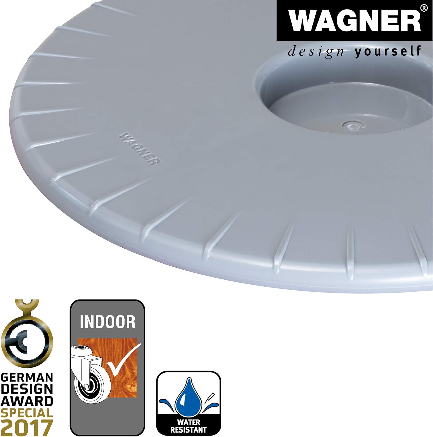 WAGNER Plant trolley ULTRAFLAT diameter 30 x 2,5 cm I Plant trolley for indoor use I Extra flat container trolley made of ABS synthetics - Image 5