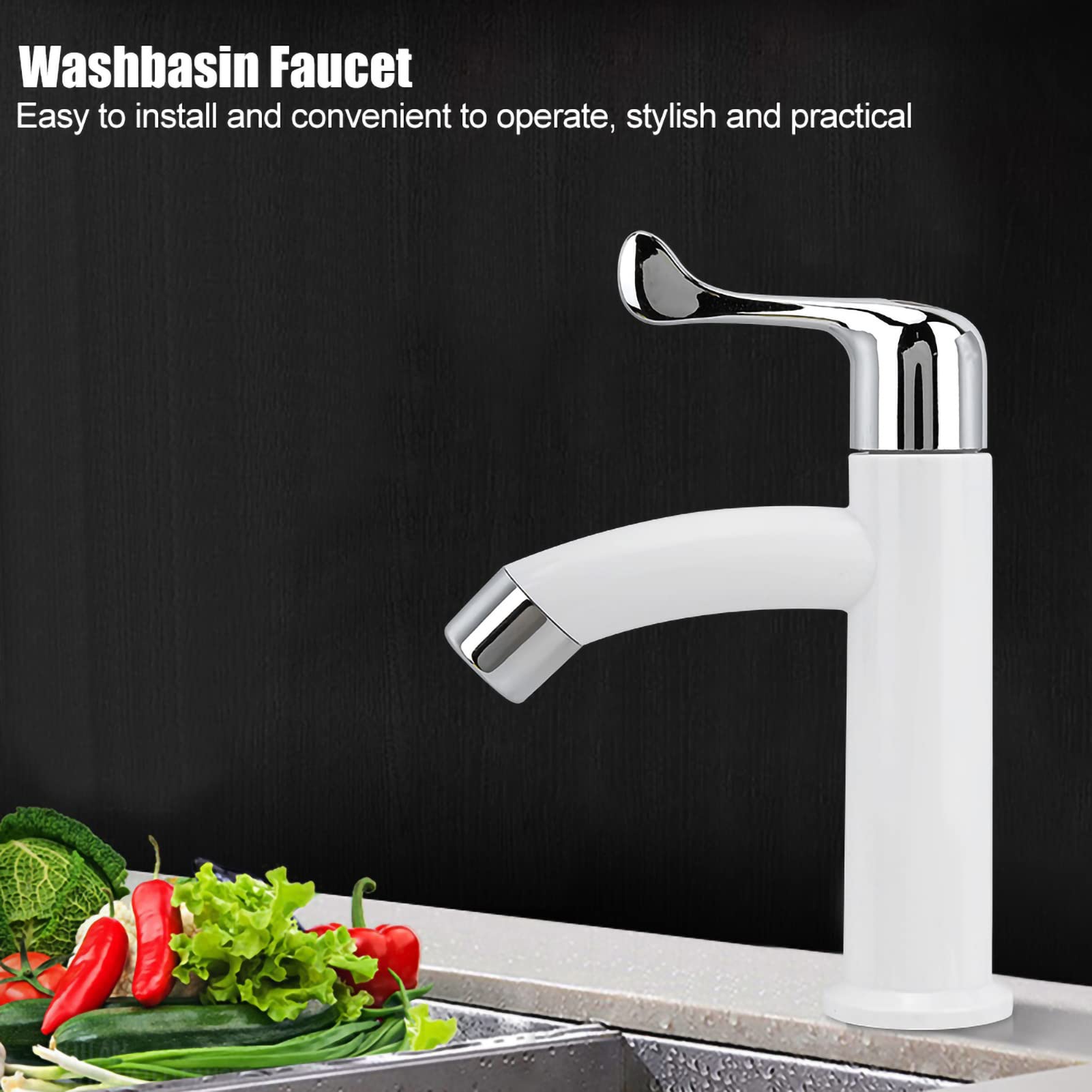 Water Tap Household Bathroom Faucet Water Nozzle Single Handle G1 2 Simple Basin Faucet Washbasin Faucet Bathroom Sink — view 2