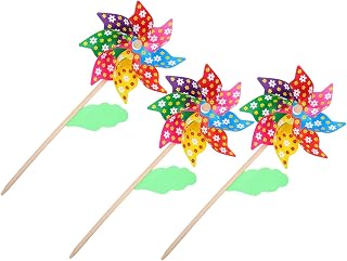 3pcs Outdoor Rotating Windmill Outside Toys Sunflower Outdoor Decor Christmas Decor Decorative Pinwheel Pinwheels Pinwheel Toy Windmill Decor Yard Windmill Children Toys