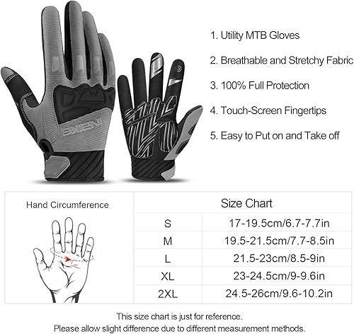 Miniatura 6 de INBIKE MTB BMX ATV - Guantes de ciclismo para carrera de motocross, bicicleta de montaña, DH