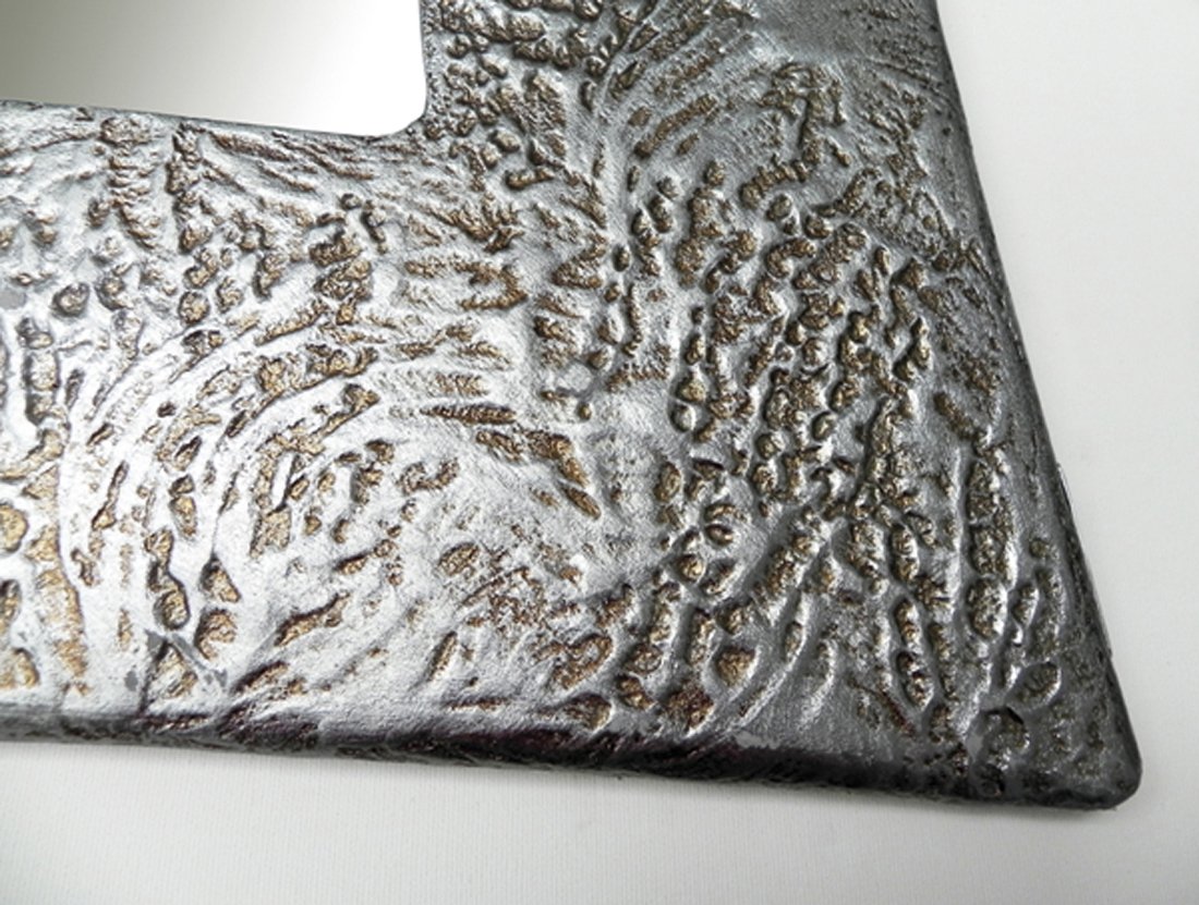 Pintdecor Vega Specchiera, MDF, Argento, 115x88x3 cm, Made in Italy