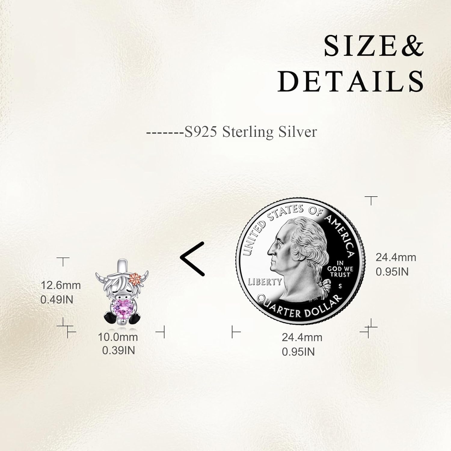 VONALA 925 Sterling Silver Cute Animal Hoop Earrings Heart Pink Cubic Zirconia Jewelry Gifts for Women