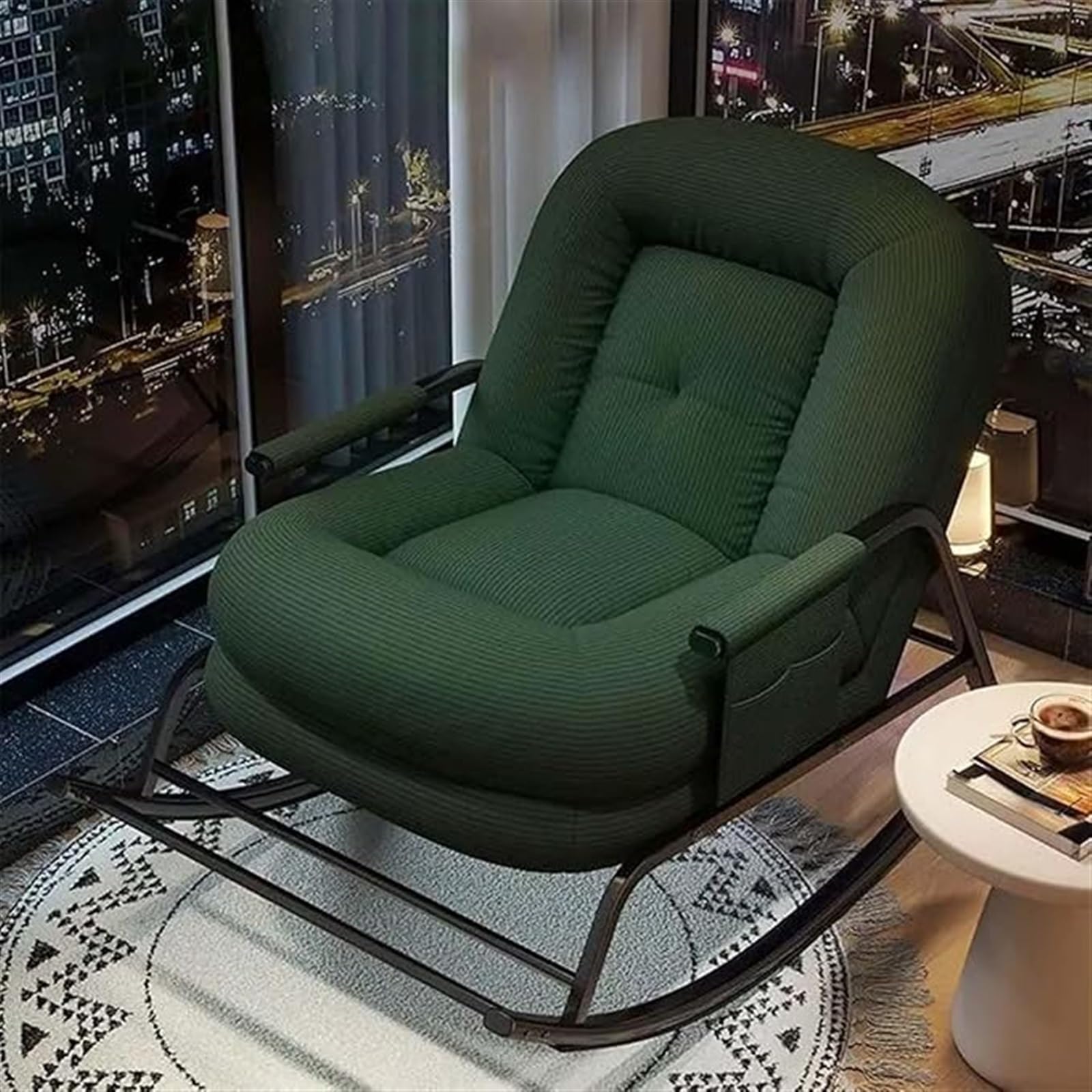 Fauteuil inclinable à bascule avec dossier réglable et assise grand confort