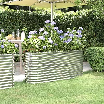 vidaXL Garden Raised Bed Powder-Coated Steel 59.8