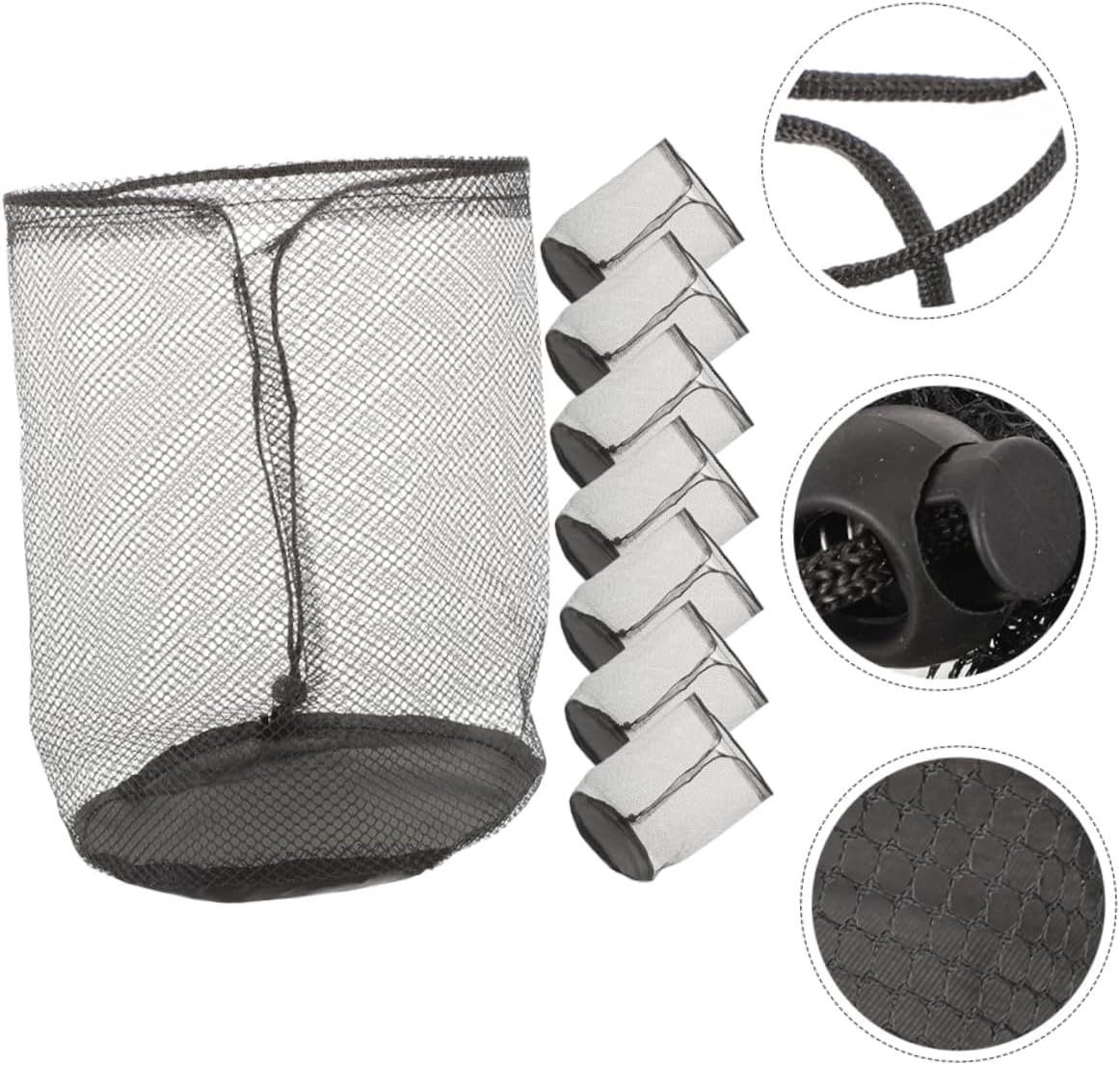POPETPOP 32pcs Portable Mesh Cone Storage Bags Wear-resistant Drawstring Pouches for Sports Training Agility Drills Gym Travel and Outdoor Use