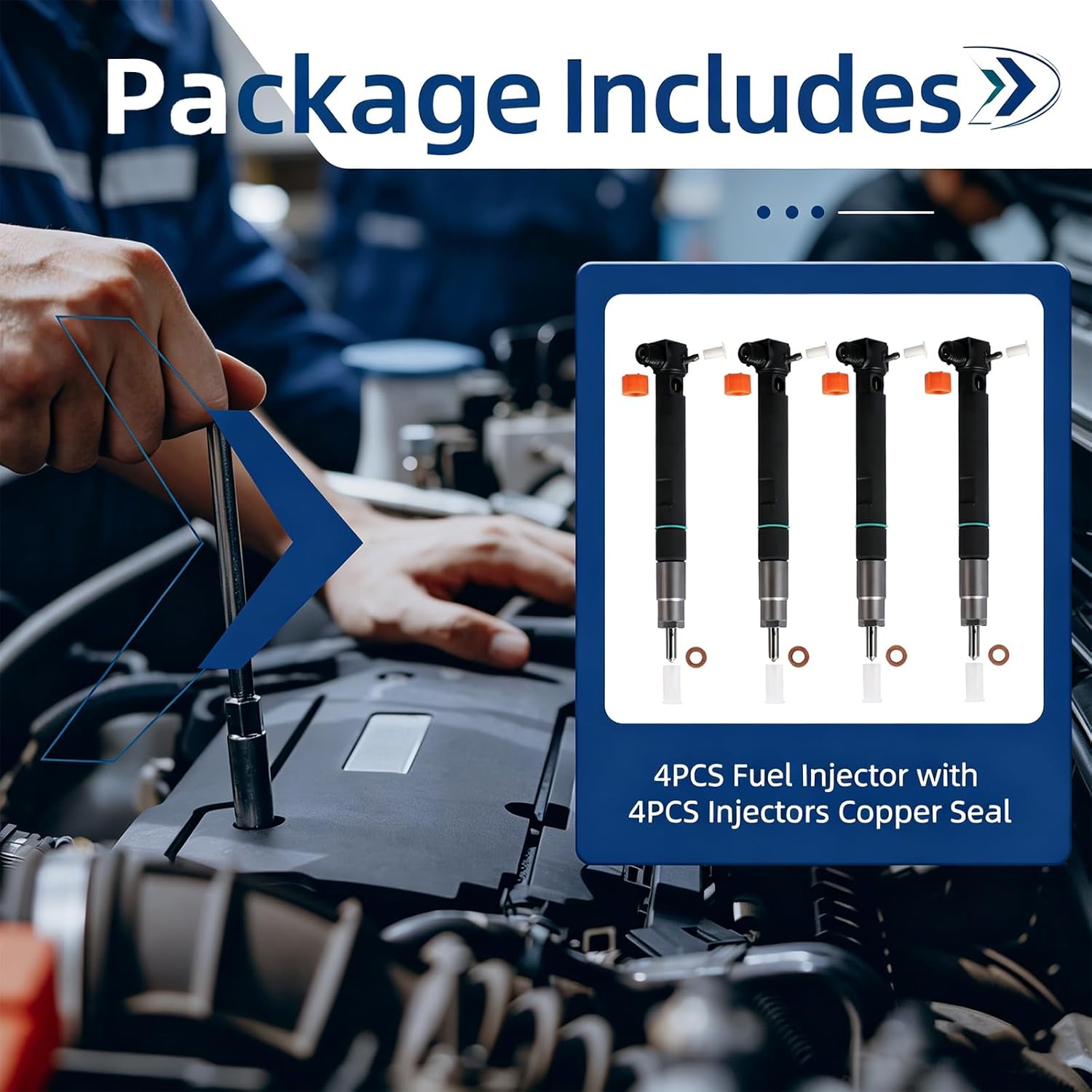 7275454 4pcs Fuel Injectors for Bobcat S450-S650 T450-T650 Skid Steer Track Loader and Doosan D18 D24 Engine 2012-2022 Models OE Replacement 28337917 400903-00074D