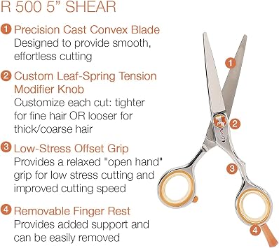 Cricket Centrix Roc-It Dog 5 Hair Cutting Shears & 30T Thinning Scissors | Professional Stylist, Duo Set, Salon Barber Supplies, For Women and Men
