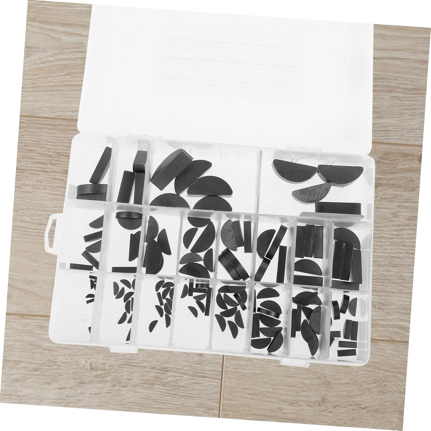 Crescent Key Assortment Kit Woodruff Keyway Carbon Steel Semicircle Box for Mechanical Repair