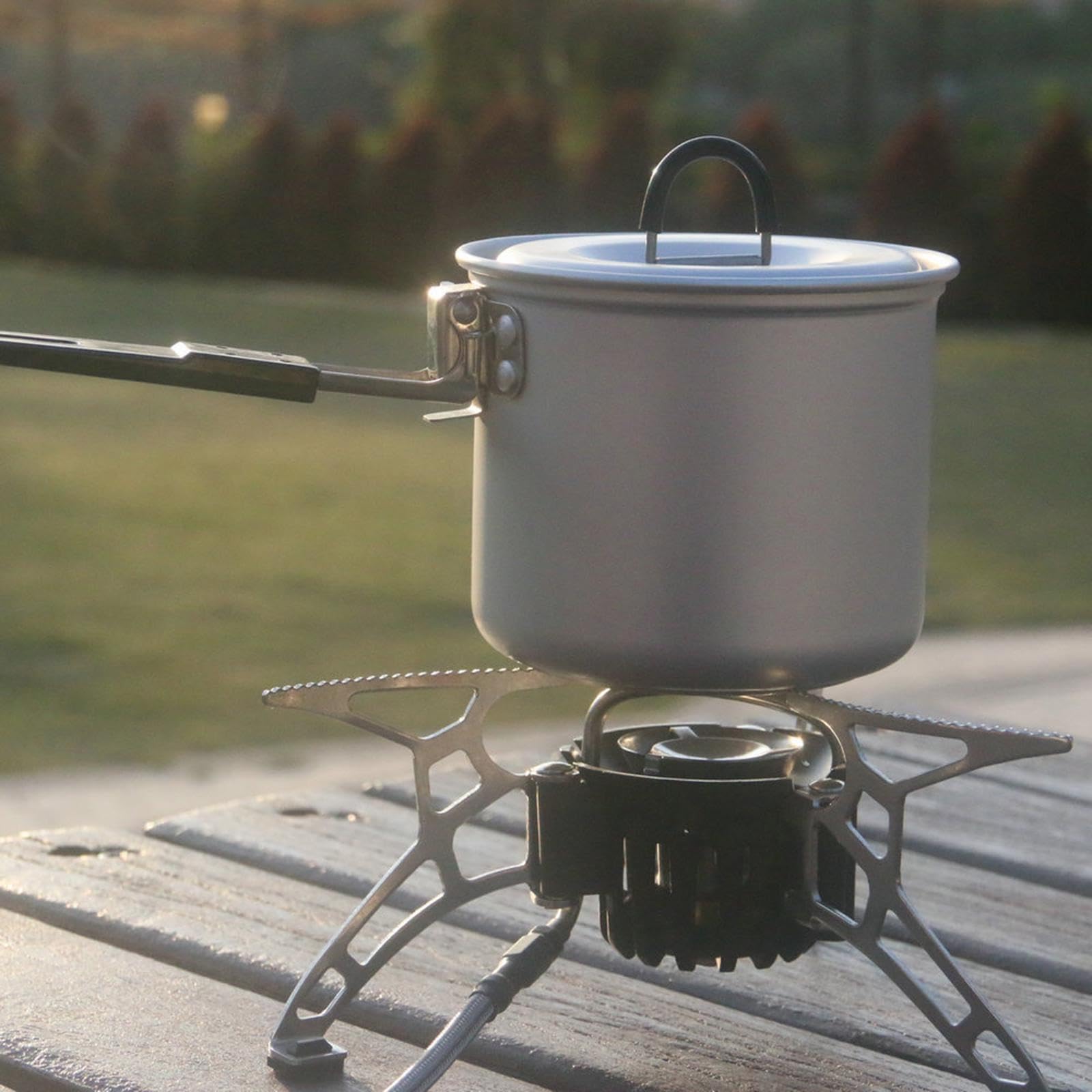 Réchaud portable pliable et léger, facile à, pour une cuisson efficace en camping, en randonnée, camping, pleine nature, pour la pêche, les barbecues, les