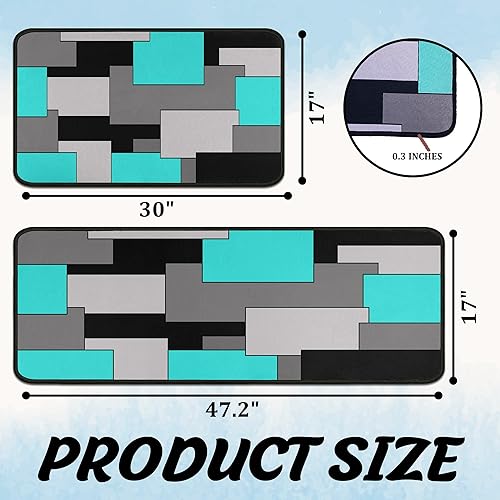 Miniatura 38 de Juego de 2 tapetes de cocina de Navidad, tapete de cocina con respaldo antideslizante, tapete de cocina decorativo lavable para decoración