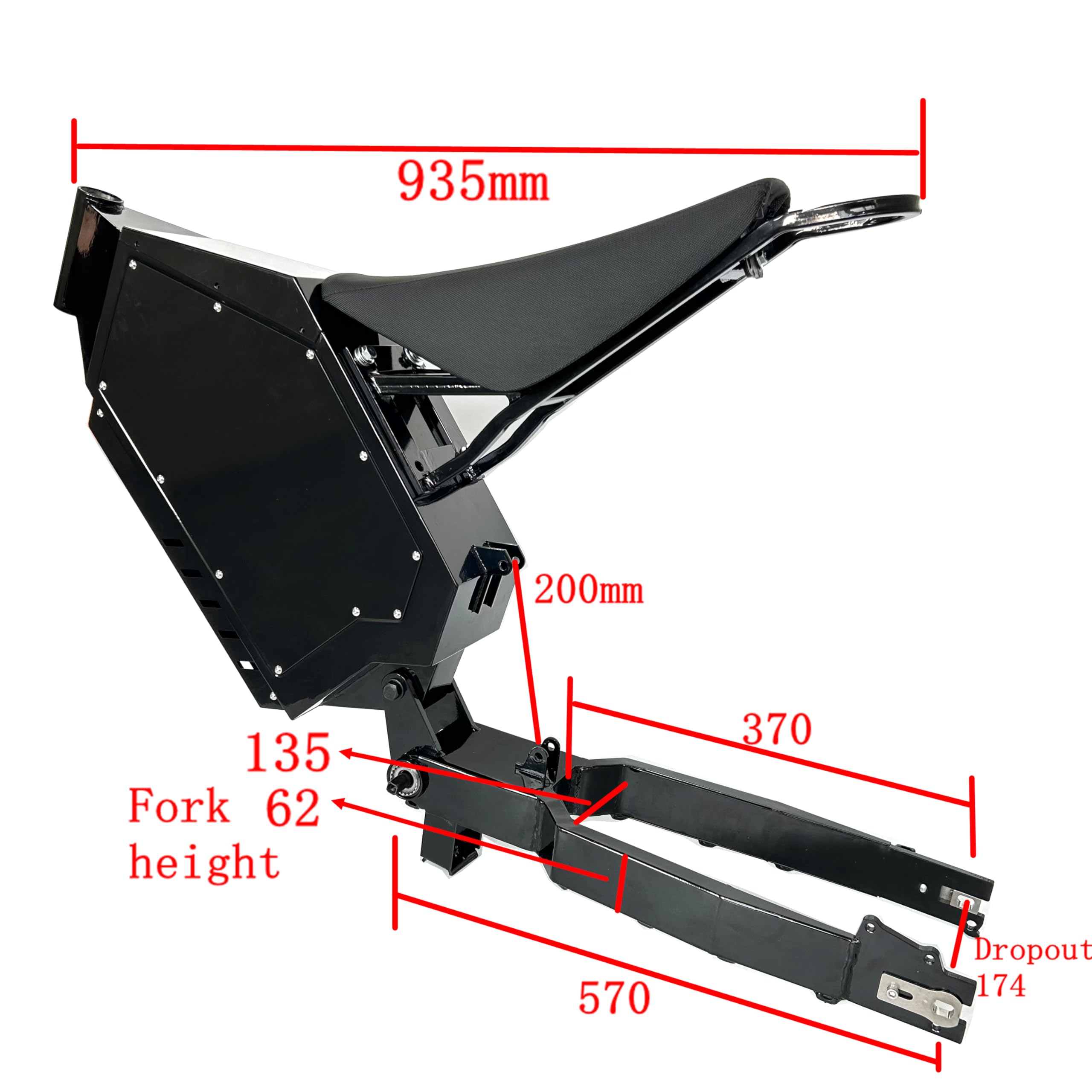 F.A.T. SHAGGYGAN　ブラウン　JUMBO SZWEDI Stealth Bomber Electric Fat Bike Frame for 20x4.0' 26x4.0