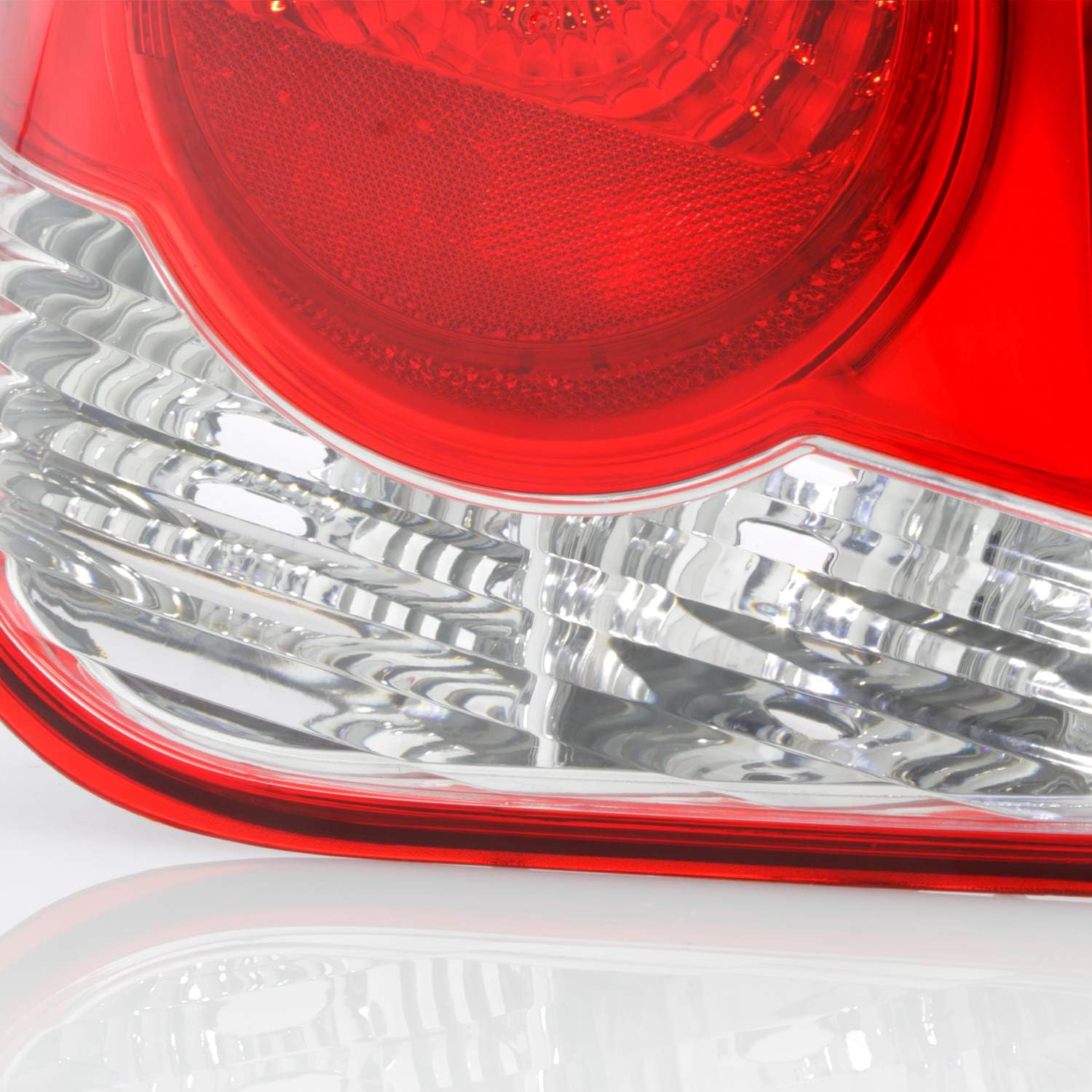 AKKON - Fits 2011 2012 2013 2014 2015 Chevy Cruze 2016 Cruze Limited Chrome Red Outer Tail Lamps Brake Lights Pair Left+Right