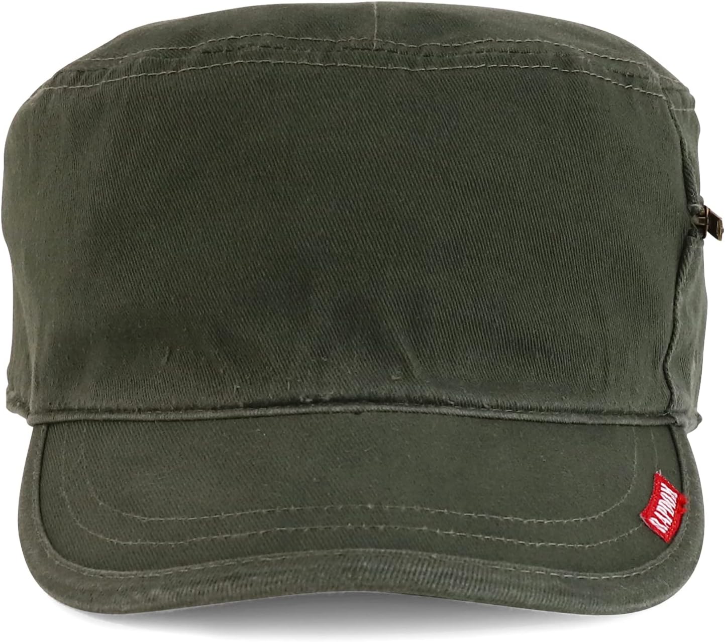 Armycrew BDU Vintage Flat Top Military Cap with Zipper Compartment - Image 2