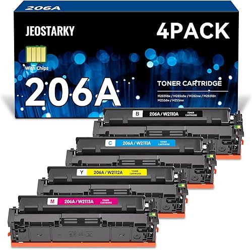 Cartucho de tóner de repuesto compatible para HP 206A 206X para Color Laserjet Pro MFP M283fdw M283cdw M283fdn M282mw M255dw M255nw M283 M255