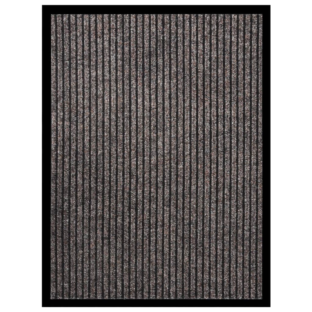 Paillasson 60x80 cm en polypropylène beige avec dessous en vinyle antidérapant