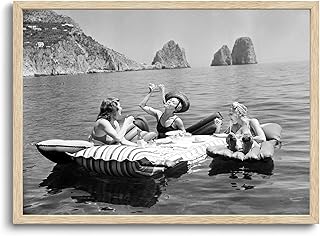 Beach Wall Art Coastal Canvas Art Black and White Wall Decor Pictures Vi...