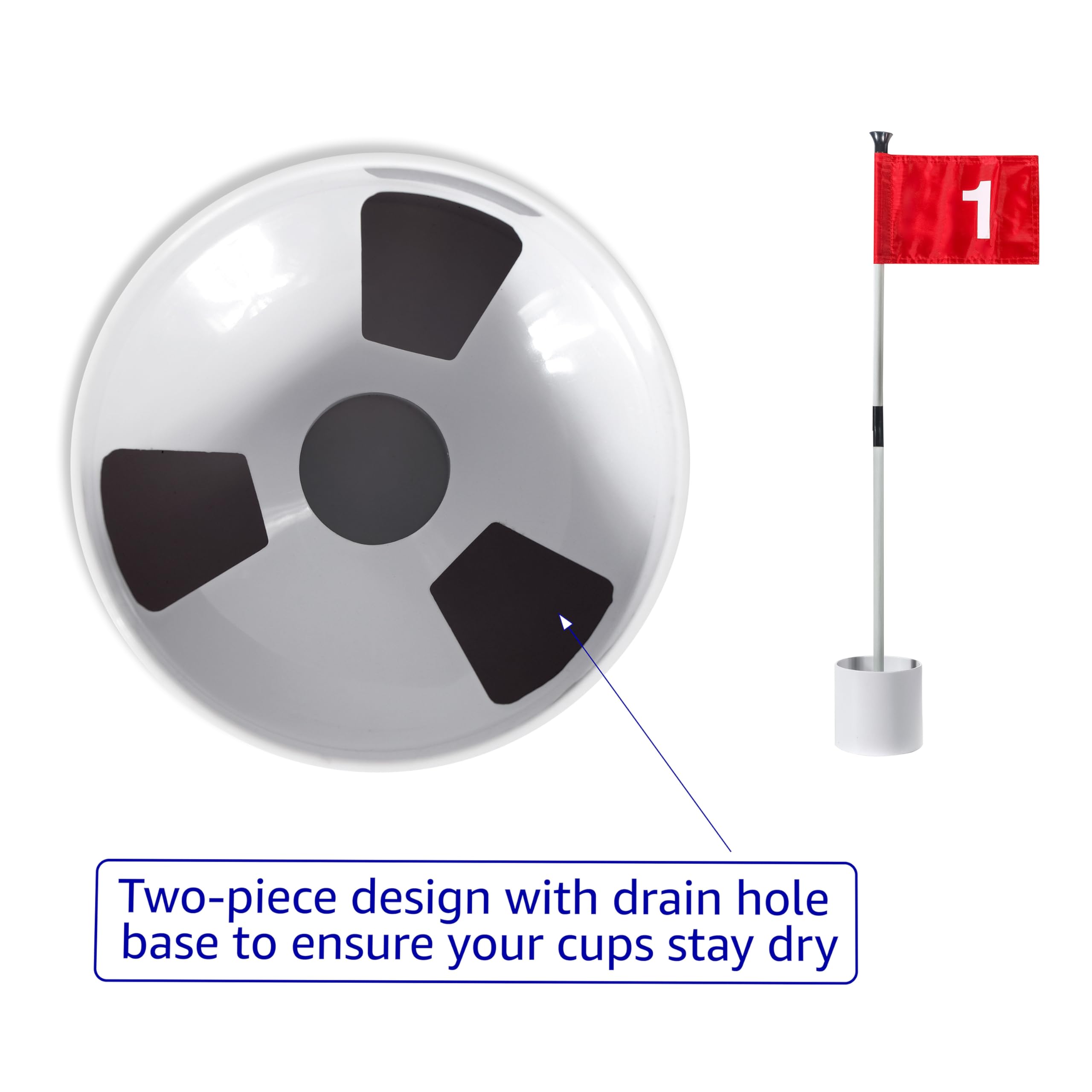 Trademark Innovations Putting Green Flags Outdoor Putting Green for Backyard Golf Hole Cup Golf Flagstick