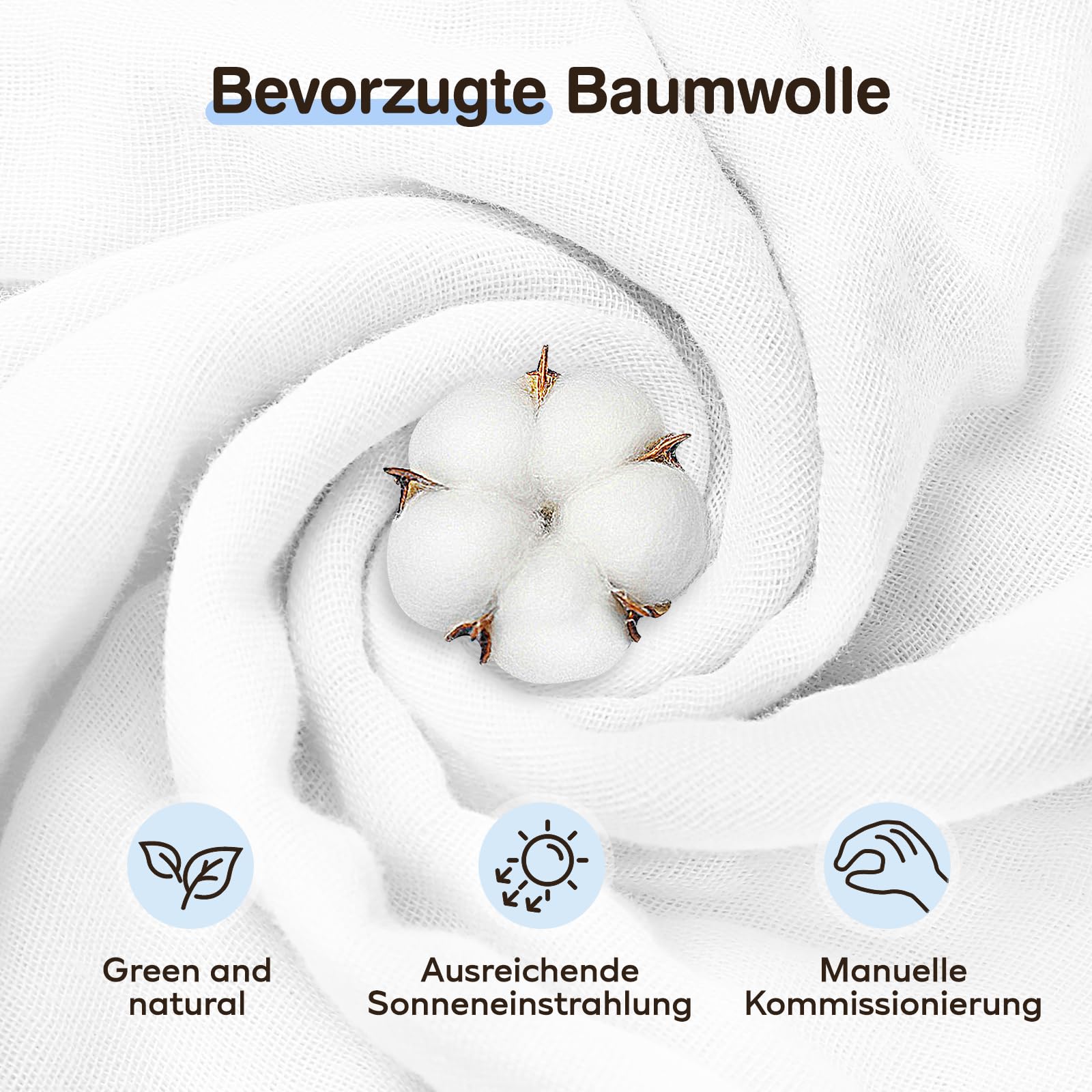 Produktbild von Yosemy 6er Set Spucktücher Baby - Saugstarke Mulltücher 35x50cm Aus Baumwolle