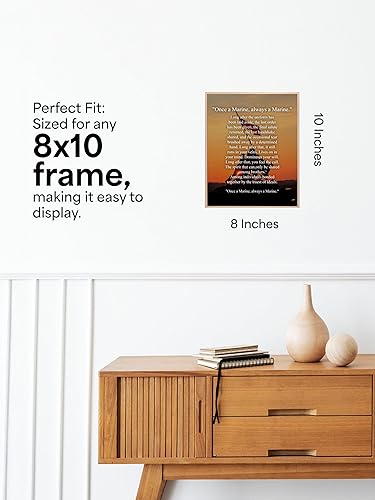 Miniatura 2 de Once a Marine Always a Marine – Patriotic Military Wall Art Print – Honor and Loyalty American Flag Decor for Home, Office, Veterans’ Spaces, or