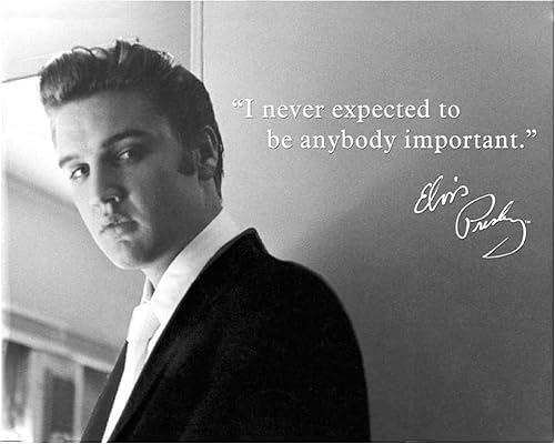 AMERICAN LUXURY GIFTS “Vintage Rock & Roll Legend Quote Wall Art – ‘I Never Expected To Be Anyone Important’ – Unframed 8x10 inches Music Poster”