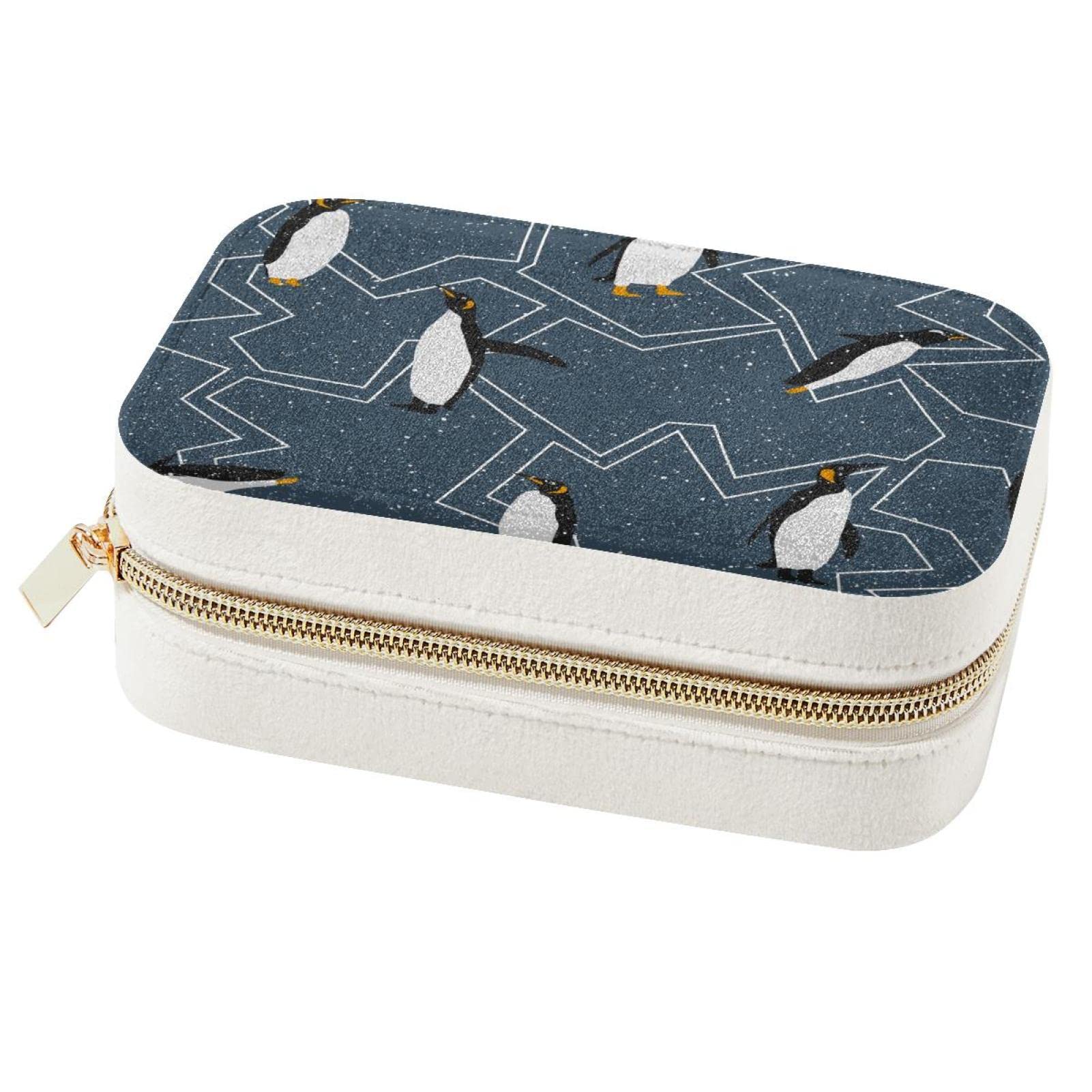 Boîte à bijoux de voyage pingouin, cadeau de demoiselle d'honneur unique