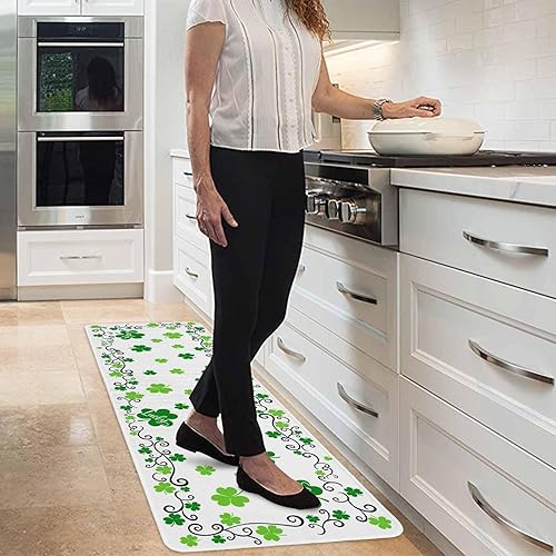 Vista 27 de Tapete de Feliz Navidad, tapete antideslizante para puerta delantera, baño, cocina, dormitorio, patio, entrada, 16 x 24 pulgadas, rojo, negro y verde