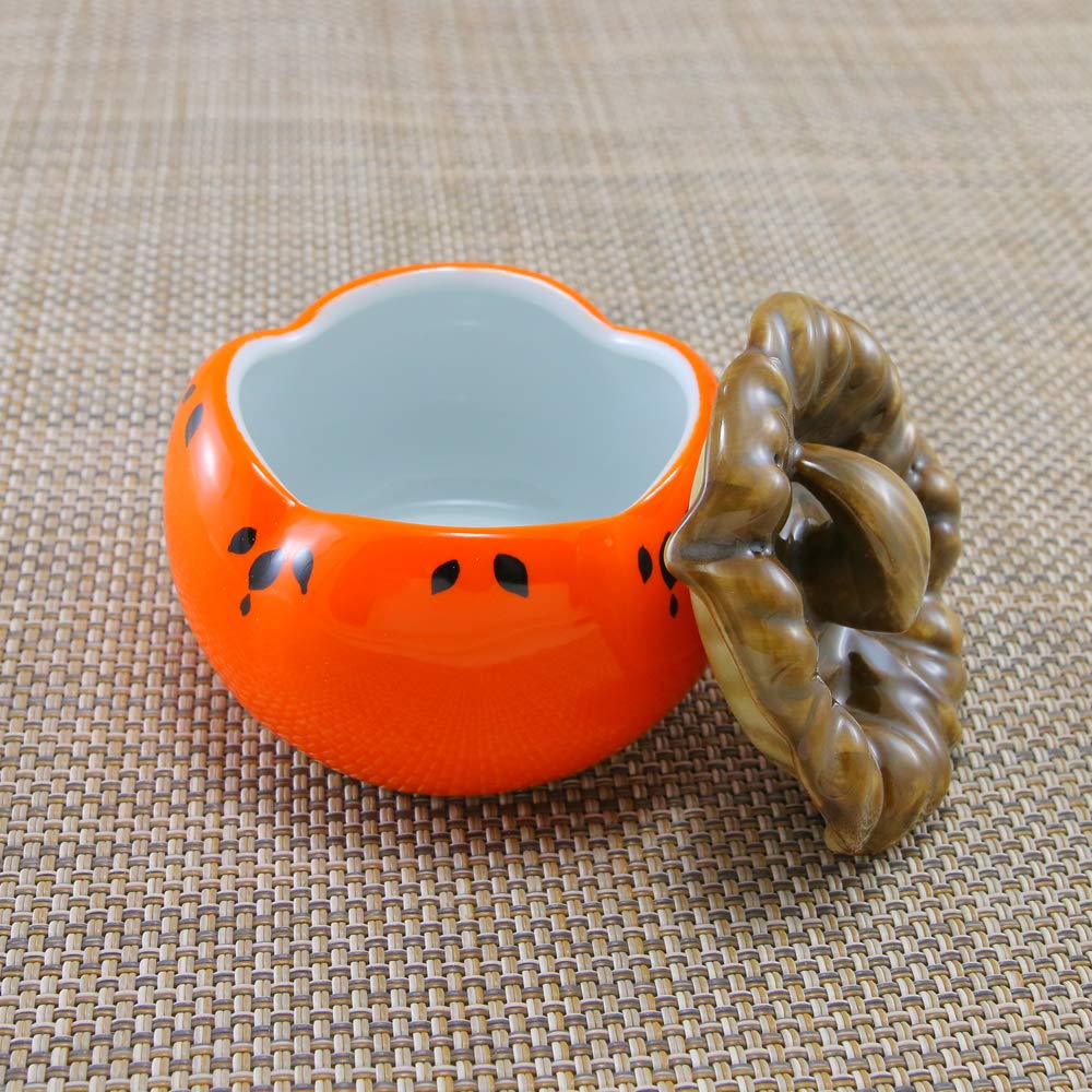 Amazon.co.jp: 蓋物 有田焼 柿蓋物鉢（小） 小物入れ インテリア｜和 