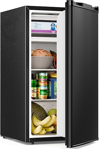 Miniatura 14 de Antarctic Star Refrigerador compacto de 2.6 pies cúbicos con congelador, mini refrigerador de una sola puerta con termostato ajustable, estantes de