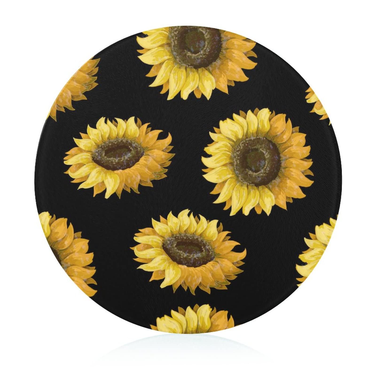 Planche à découper en verre Tournesol Jaune protège vos comptoirs de la chaleur de cuisine