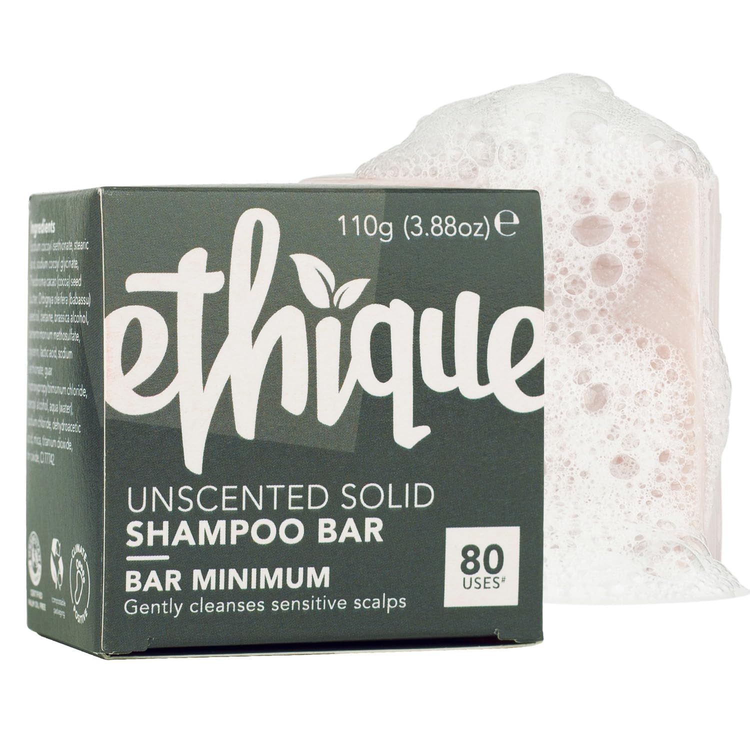 Ethique Bar Minimum - Unscented solid shampoo 1 ea