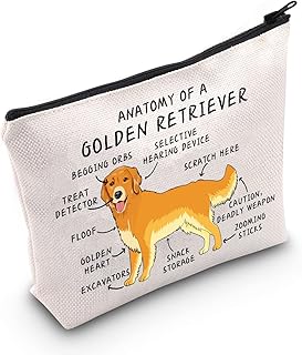 Golden Retriever Lover Gift Anatomy Of A Golden Retriever Makeup Bag Golden Retriever Mama Cosmetics Bag Golden Retriever Owner Gift Dog Lover Zipper Travel Pouch