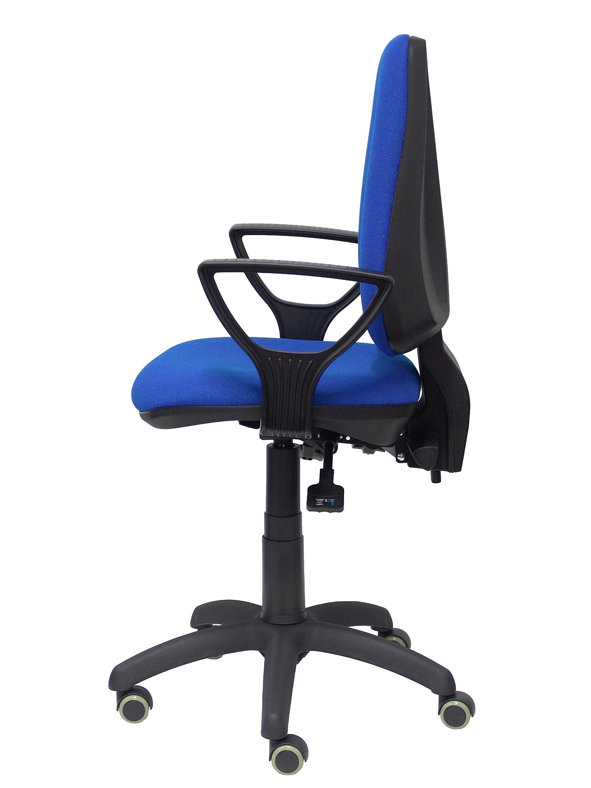 Silla Elche S Bali Azul Brazos fijos Ruedas de parqué