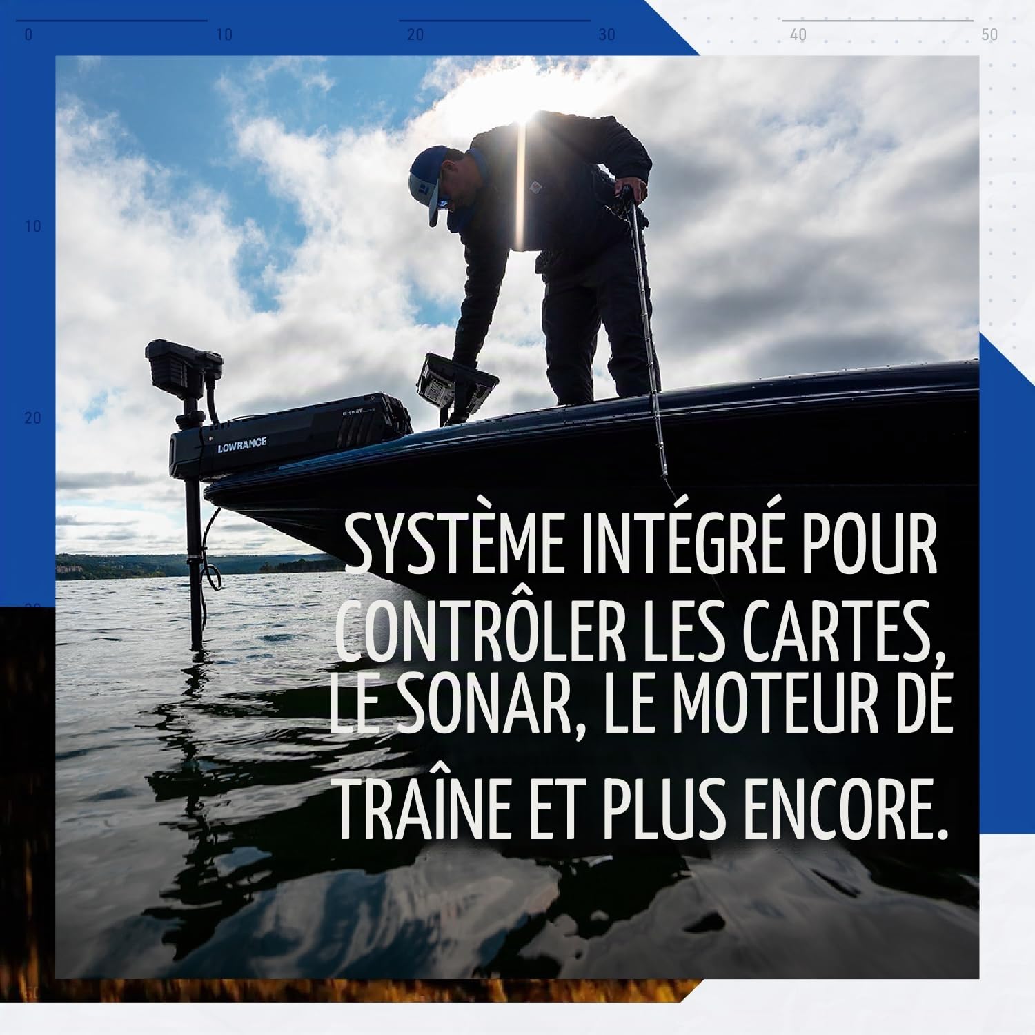 Lowrance Elite FS 7 Détecteur de Poissons avec transducteur 3 en 1 imagerie Active, Graphique C-Map Contour+ préchargé