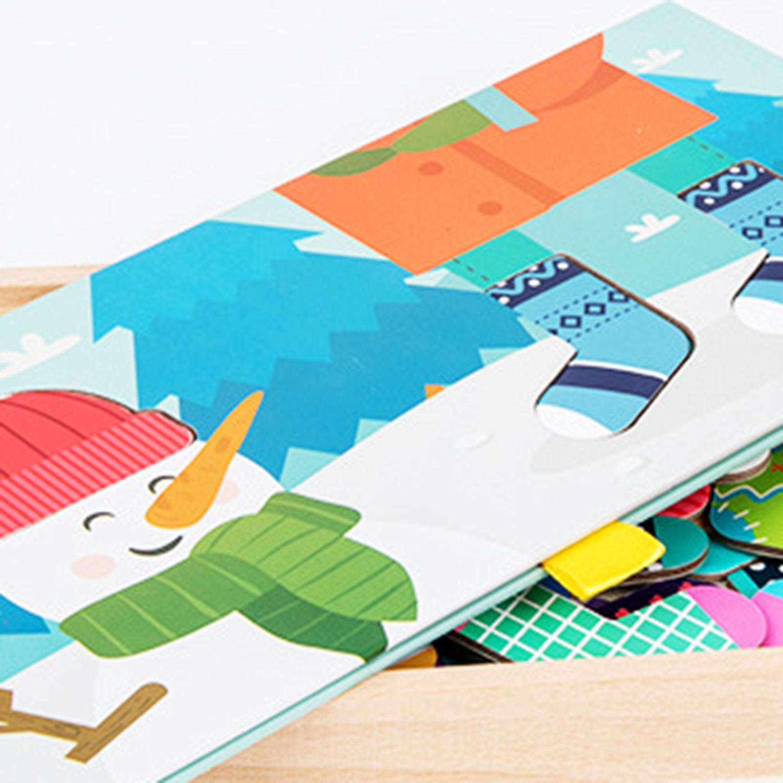 Puzzle Set Zum Verkleiden Und Spielen mit Regal Und Sortierfunktion für Kinder