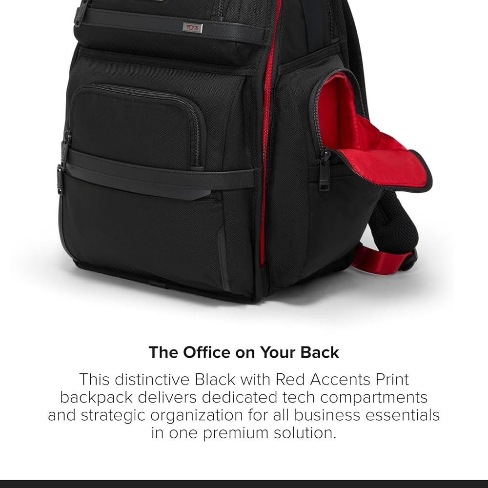 TUMI フラップ式リュック 赤・黒 Amazon.com: Tumi Mens Tumi Brief Pack Black/Red One Size : Electronics