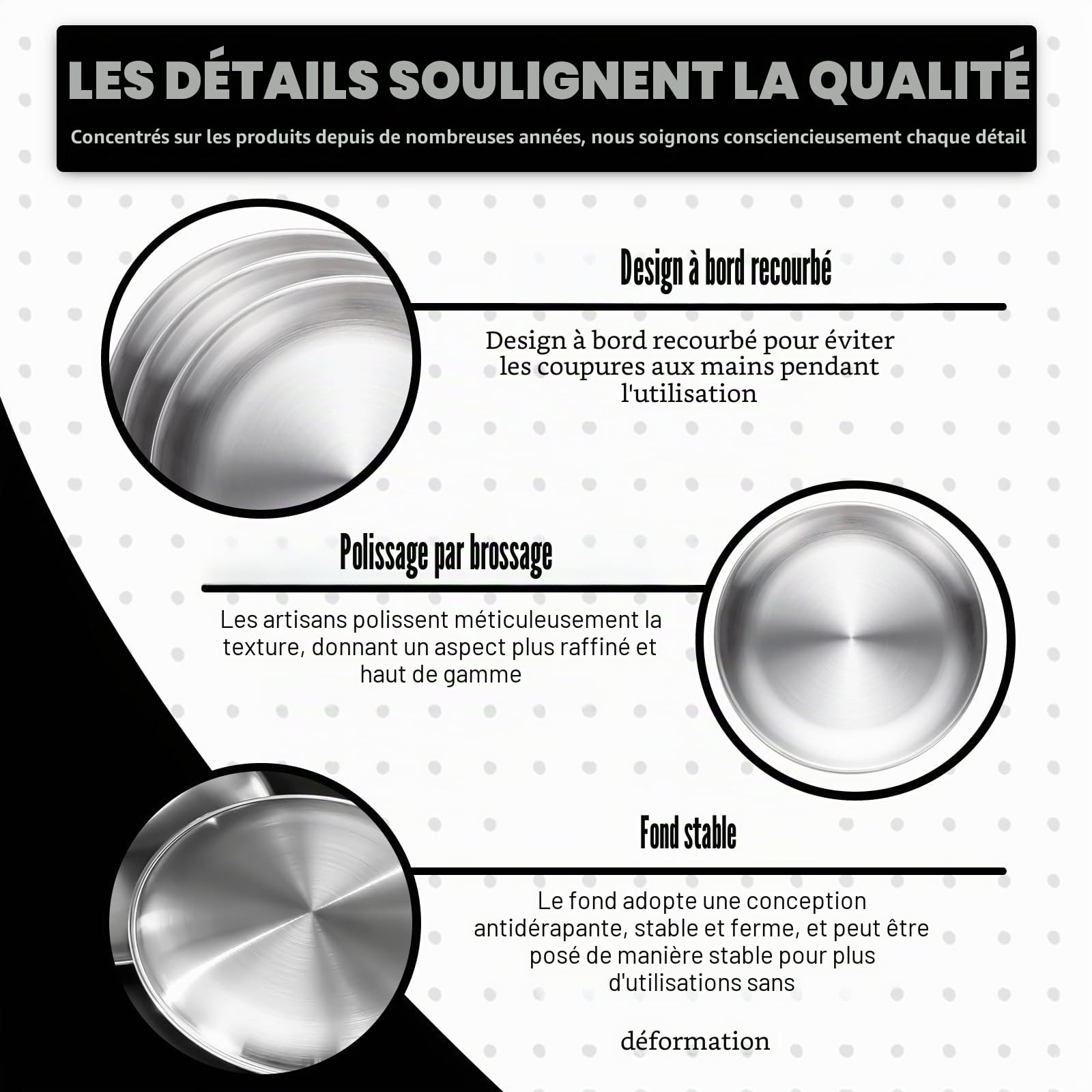GOMETY Lot de 4 plaques à pizza rondes en acier inoxydable - 30 cm - Classique - Pour pizza - Passe au lave-vaisselle - Argent