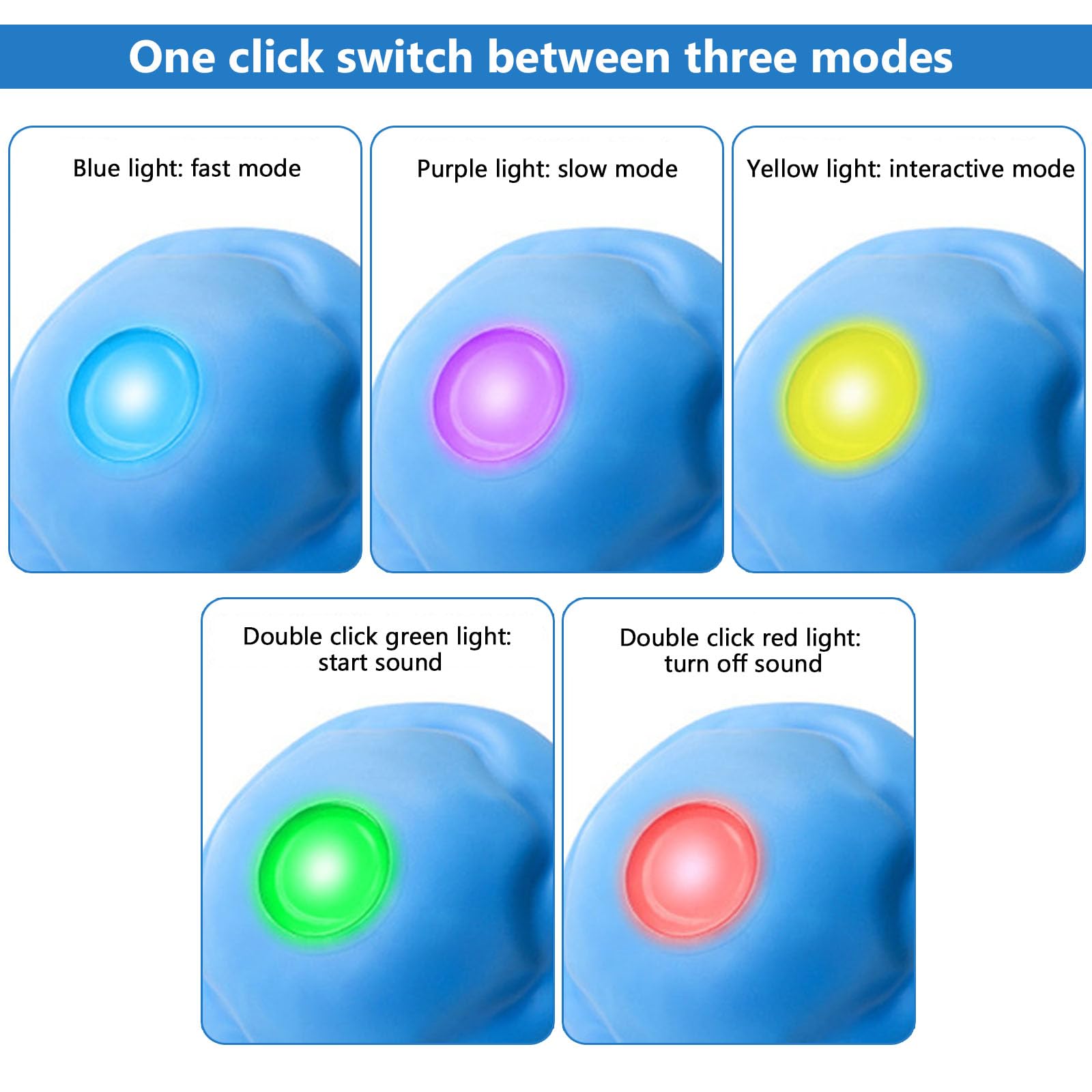 OUZHOU Interactive Dog Toys Dog Balls with Motion Activated,Vibrating Dog Ball Fun Moving Smart Active Rolling Ball To Keep Them Busy - Image 2