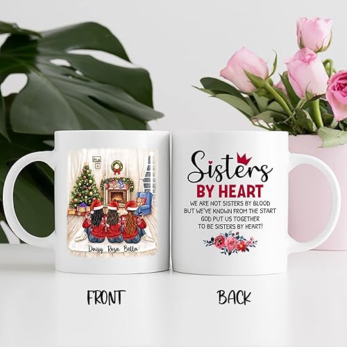 Vista 106 de Taza de café blanca de 2 mejores amigos, 11 onzas, 15 onzas, taza de amistad personalizada para mujeres, mejor amiga, mejor amiga, hermana, hermana