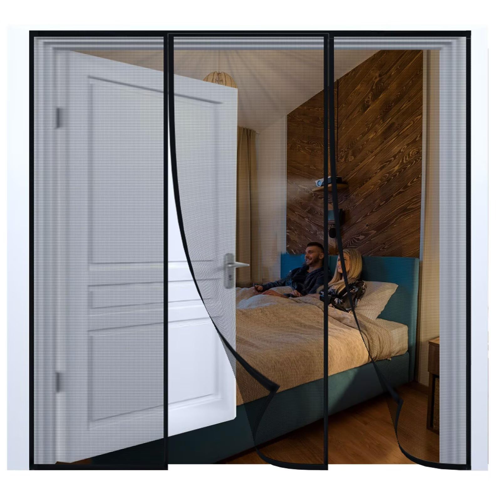 Moustiquaire magnétique grande taille anti-insectes rideau air frais