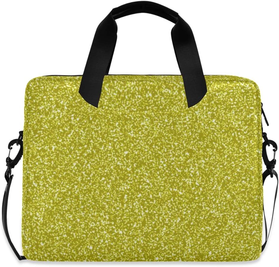 Vawa パソコンバッグ Pcケース おしゃれ かわいい イエロー キラキラ 無地 ビジネスバッグ ノートパソコンケース 16