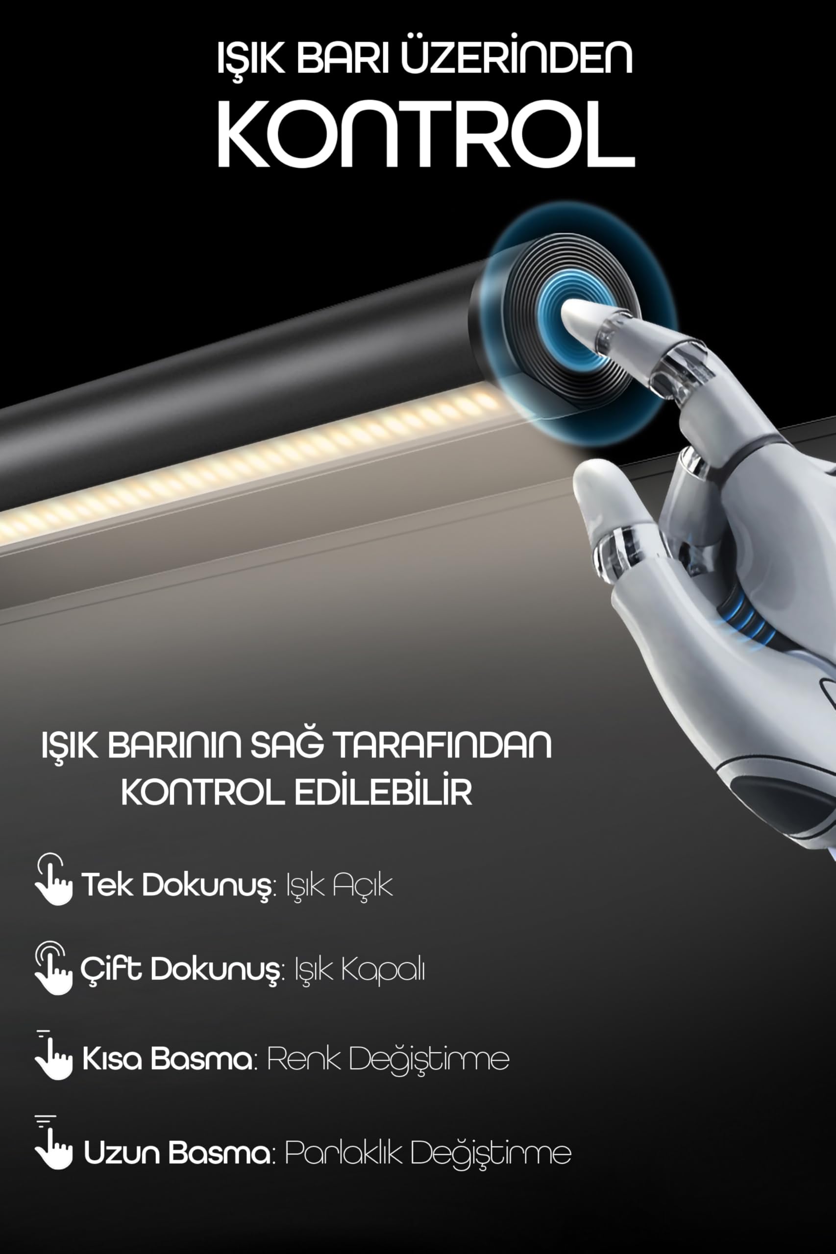 Monitör Lambası Kumandalı Light Pro Series USB Kademeli Parlaklık Renk Ayarlı Masa PC Ekran Işığı