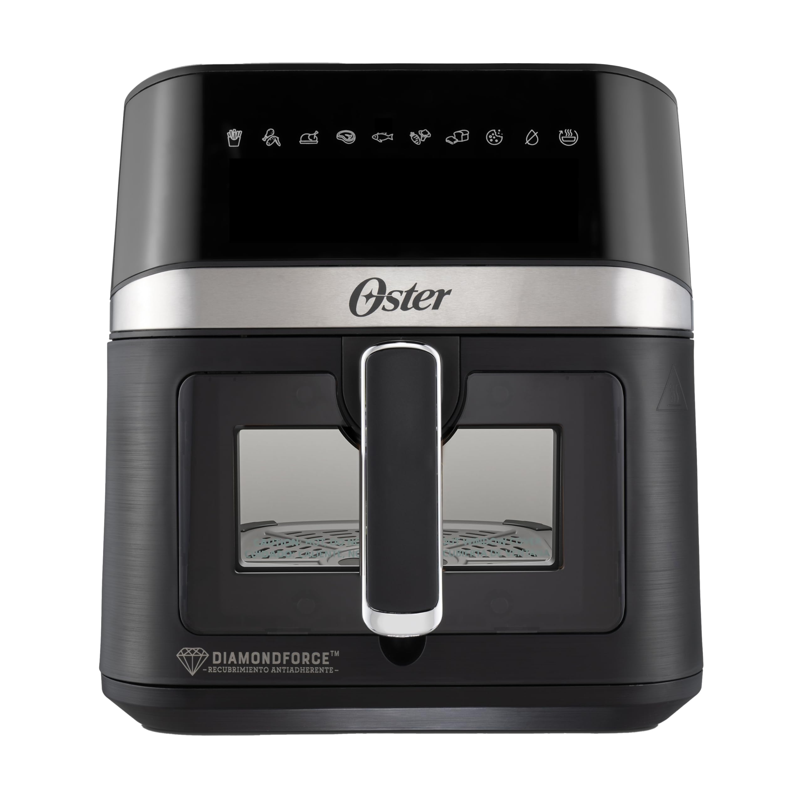 Oster® Freidora de Aire Digital, Recubrimiento Oster® DiamondForce, con Ventana y Luz Interna, 6L de Capacidad, con 10 Programas Automáticos