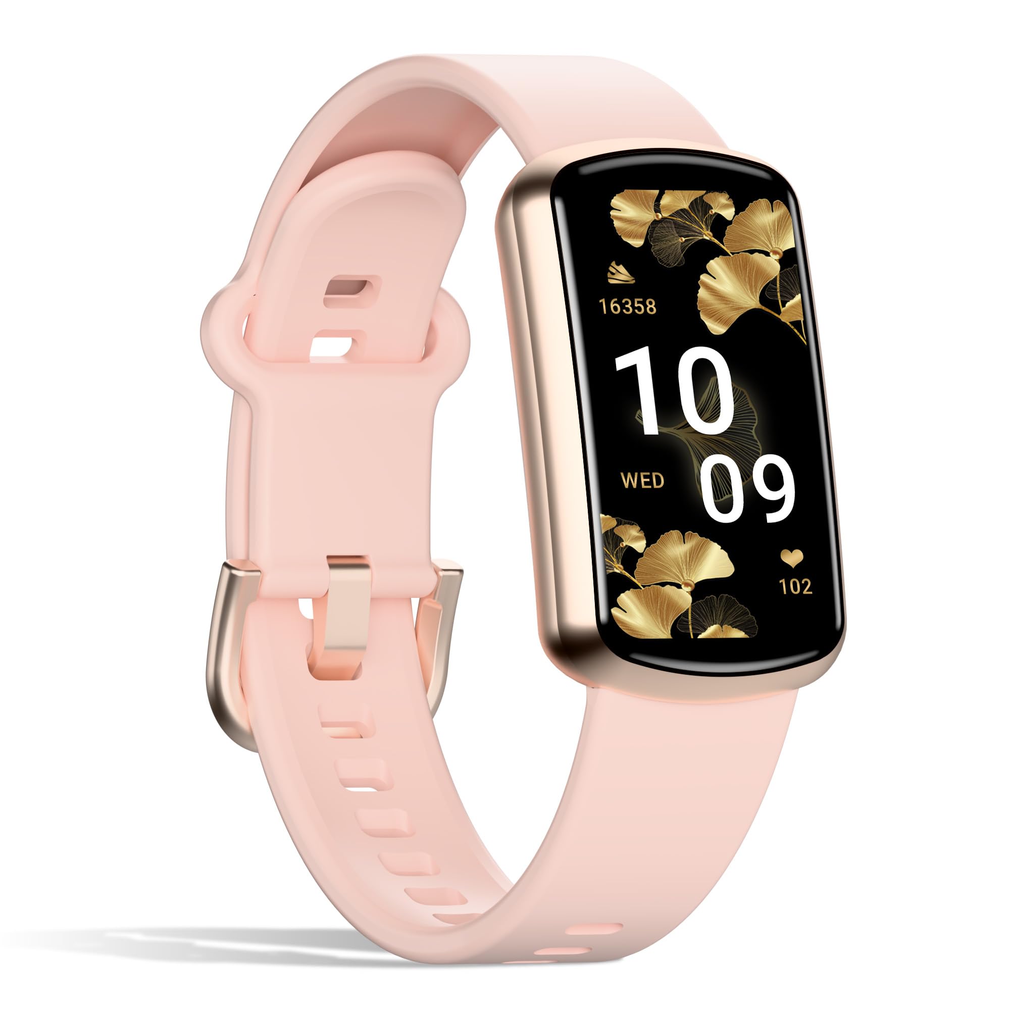 Health Fitness Tracker, Smart Watch with 24/7 Heart Rate, Activity Tracker with Blood Pressure and Blood Oxygen Monitor, 120 Sport Mode Waterproof Sleep Tracker for Women Men (Pink)